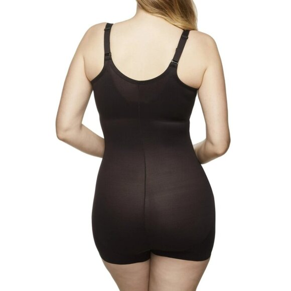NWT Cupid Black Women's Tummy Tuck Boyshort Bodysuit - Picture 2 of 7